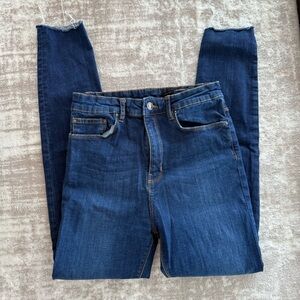 Zara High Wasted Blue Denim Jeans